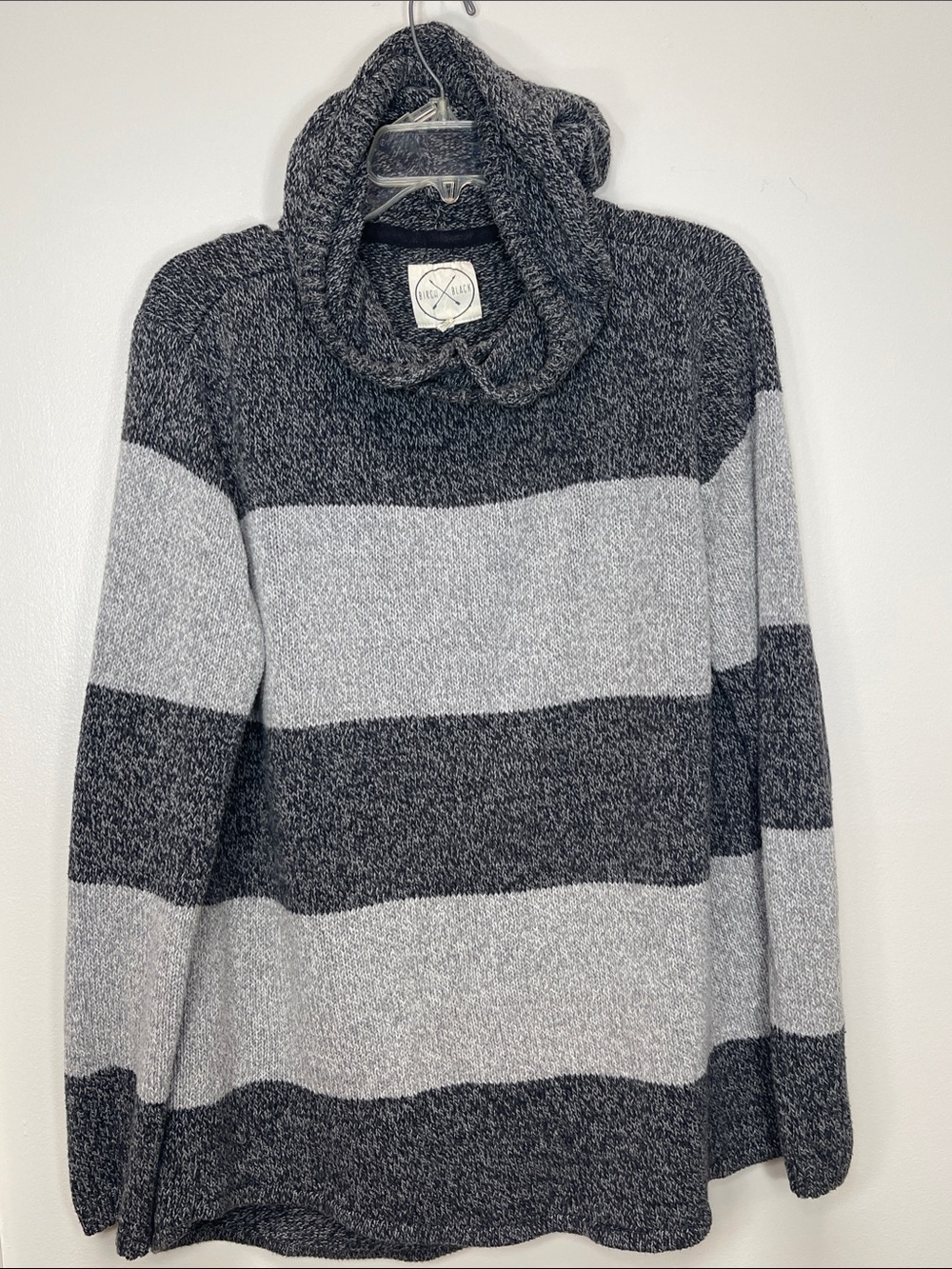 Birch Black Striped Hoodie Sweater